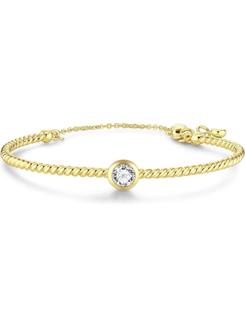 Two-Tone 18K Gold Plated Infinity Bracelets for Women - Adjustable Minimalist